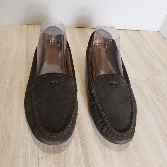 Coach Amber Suede Driving Loafers Women’s Size 9B Brown Moccasin Comfort Slip-On - Picture 2 of 8